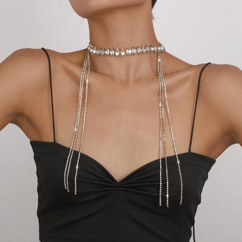 Choker Luxury Rhinestone Geometric Stone Long Tassel Necklace Jewelry For Women Crystal Statement Pendant Collar
Choker Luxury Rhinestone Geometric Stone Long Tassel Necklace Jewelry For Women Crystal Statement Pendant Collar