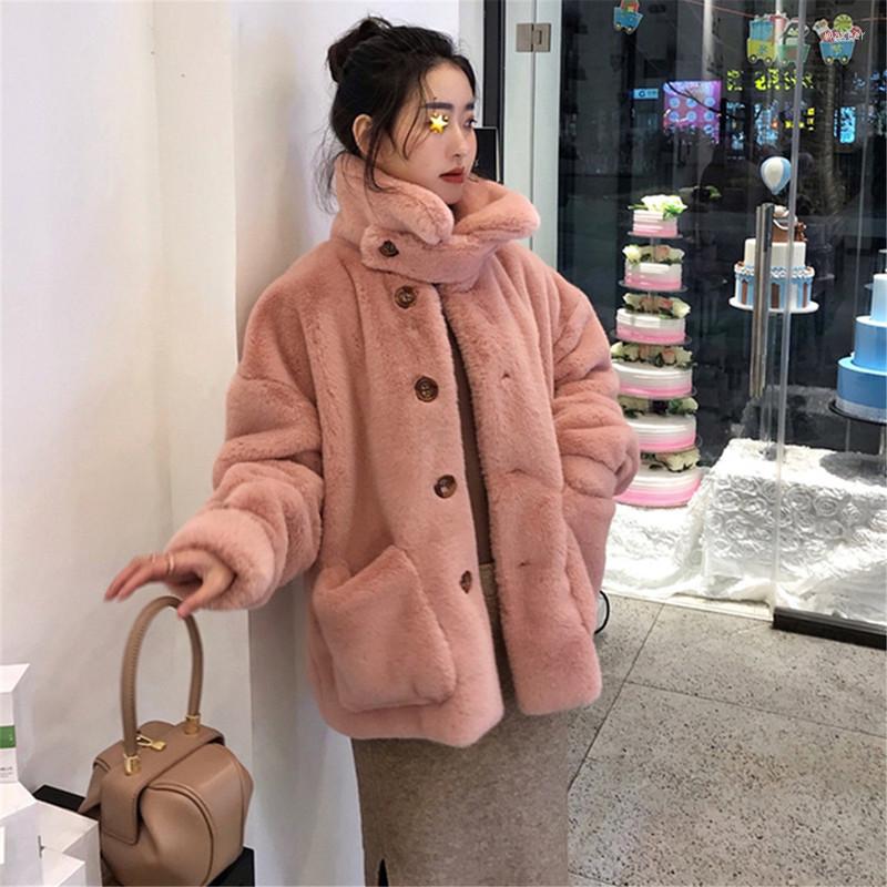 Women's Fur Women 2022 Winter Fashion Short FAUX Coat Elegant Stand Collar Thick Warm Outerwear Fake Jacket Chaquetas Mujer A113, Pink
Women's Fur Women 2022 Winter Fashion Short FAUX Coat Elegant Stand Collar Thick Warm Outerwear Fake Jacket Chaquetas Mujer A113, Pink