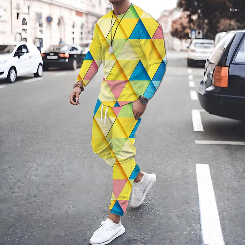 Men' Tracksuits Men Clothes Geometric Patterns Long Sleeved T Shirt Trousers Casual Tracksuit Men' Two Piece Set 3D Printed Male, King-1
Men' Tracksuits Men Clothes Geometric Patterns Long Sleeved T Shirt Trousers Casual Tracksuit Men' Two Piece Set 3D Printed Male, King-1
