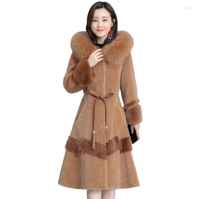 Women's Fur Sheep Shearing Coat Woman 2022 Winter Hooded Parka Jacket Female Warm 4XL Long Chic Overcoat Windbreaker, Black
Women's Fur Sheep Shearing Coat Woman 2022 Winter Hooded Parka Jacket Female Warm 4XL Long Chic Overcoat Windbreaker, Black