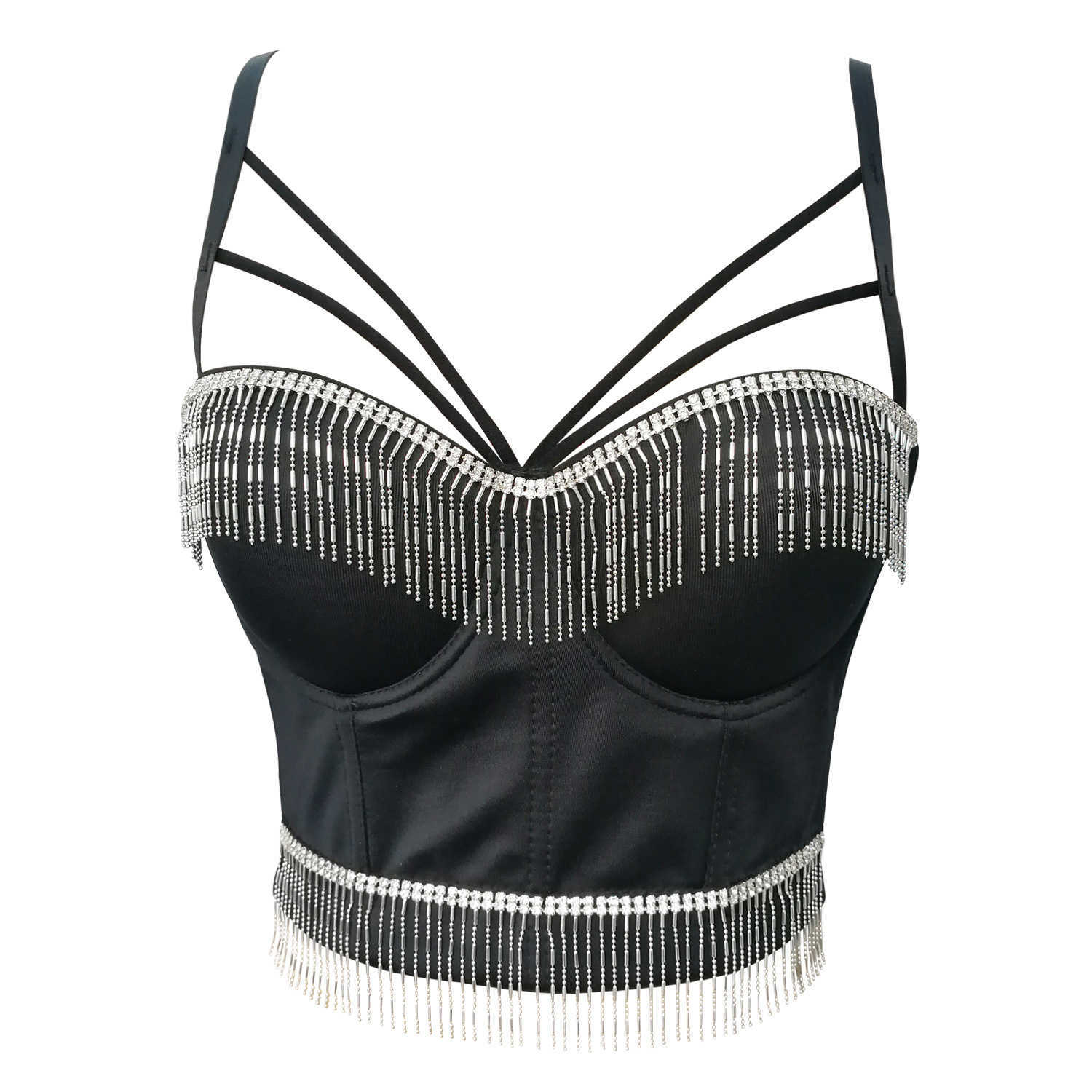 Ethnic dance tassel suspender beautiful chest fancy cross small vest exposed navel short sexy top fairy corset, White
Ethnic dance tassel suspender beautiful chest fancy cross small vest exposed navel short sexy top fairy corset, White