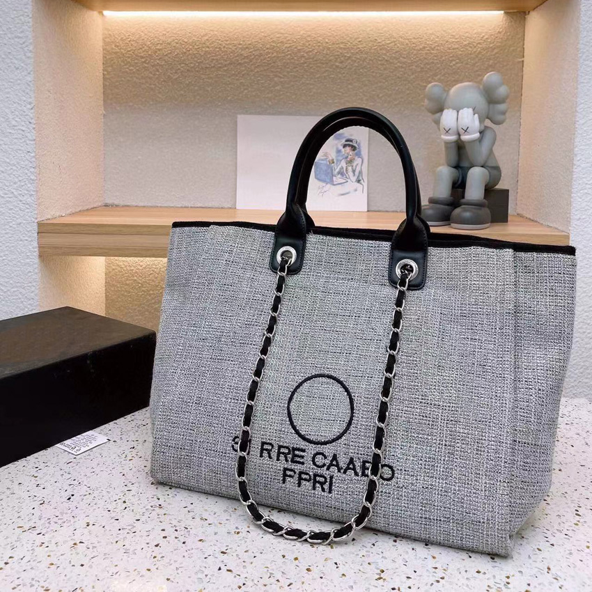 Designer bags Handbags Tote bag channel Chain Bagss Beach Women Luxury Fashion Knitting Purse Shoulder Large capacity Canvas Shopping bag 05784, #20 black logo
Designer bags Handbags Tote bag channel Chain Bagss Beach Women Luxury Fashion Knitting Purse Shoulder Large capacity Canvas Shopping bag 05784, #20 black logo