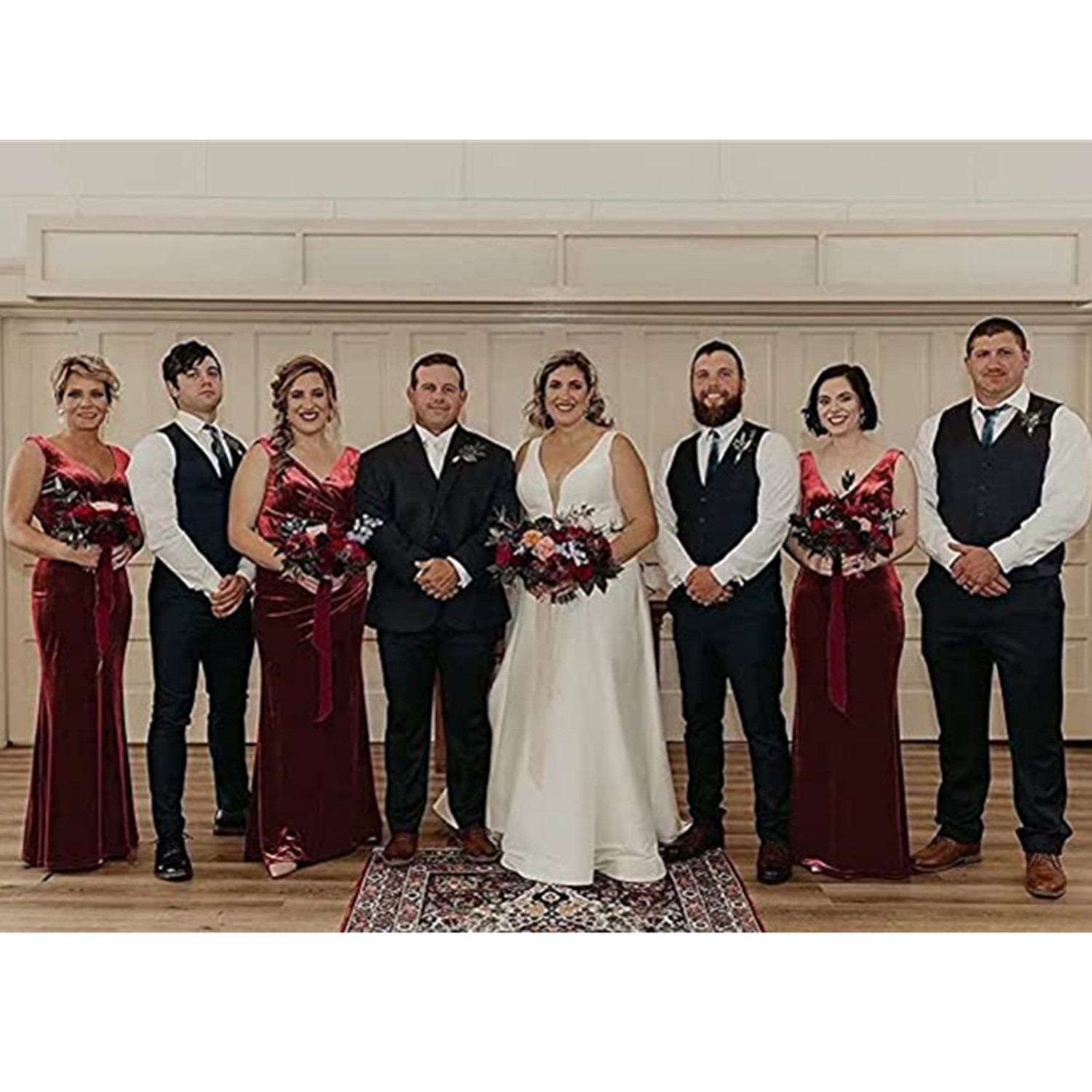 Sexy Velvet Bridesmaid Dresses V Neck Sleeveless Prom Dress Open Back Mermaid Bride Party Special Occasion Women Wear
Sexy Velvet Bridesmaid Dresses V Neck Sleeveless Prom Dress Open Back Mermaid Bride Party Special Occasion Women Wear