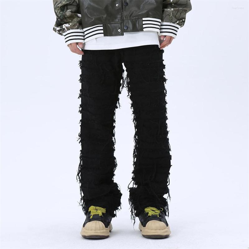 Men' Jeans Wool Wadding Ripped Pants Mens Streetwear Straight Washed Retro Solid Color Oversized Casual Denim Trousers, Black
Men' Jeans Wool Wadding Ripped Pants Mens Streetwear Straight Washed Retro Solid Color Oversized Casual Denim Trousers, Black