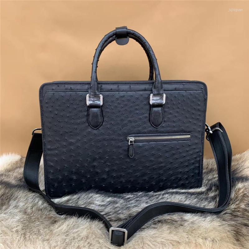 Briefcases Fashion Designer Authentic Real Ostrich Skin Businessmen Working Briefcase Genuine Leather ZIP Closure Male Large Laptop Handbag, Black
Briefcases Fashion Designer Authentic Real Ostrich Skin Businessmen Working Briefcase Genuine Leather ZIP Closure Male Large Laptop Handbag, Black