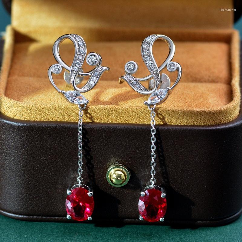 Dangle Earrings Luxury 925 Sterling Silver Drop For Women Sparkling 7 9mm Red Diamond Female Fine Jewelry Gifts
Dangle Earrings Luxury 925 Sterling Silver Drop For Women Sparkling 7 9mm Red Diamond Female Fine Jewelry Gifts