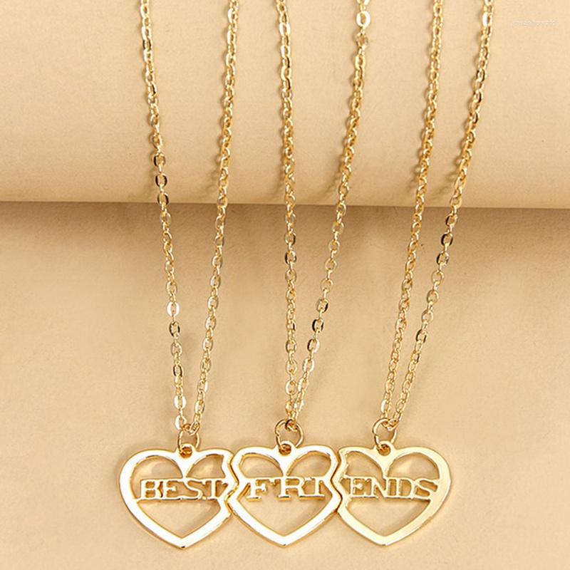 Pendant Necklaces 3 Pcs/set Charm Friends Hollow Heart For Women Girls BFF Friendship Gold Color Jewelry Gift
Pendant Necklaces 3 Pcs/set Charm Friends Hollow Heart For Women Girls BFF Friendship Gold Color Jewelry Gift
