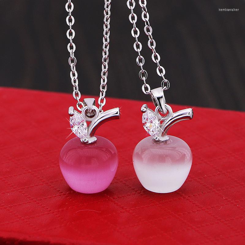 Pendant Necklaces Fashion Jewelry Apple Crystal Chain Necklace 925 Sterling Silver For Women & Female
Pendant Necklaces Fashion Jewelry Apple Crystal Chain Necklace 925 Sterling Silver For Women & Female