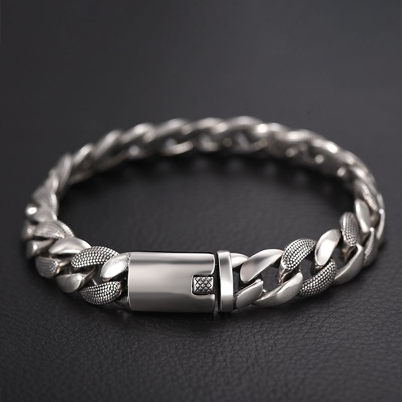 bangle bracelet hiphop designer Exquisite Retro 925 silver Cuban bracelet chunky punk fashion hip-hop jewelry
bangle bracelet hiphop designer Exquisite Retro 925 silver Cuban bracelet chunky punk fashion hip-hop jewelry