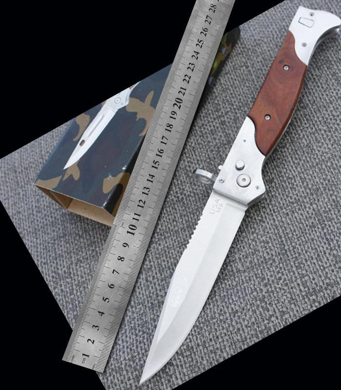 2Models COLD STEEL Large M9 Knife Automatic model 420 Blade Black alloy handle Pocket Knives Camping Survival Xmas Auto M8 M7 AK47 AK-47 knifes
2Models COLD STEEL Large M9 Knife Automatic model 420 Blade Black alloy handle Pocket Knives Camping Survival Xmas Auto M8 M7 AK47 AK-47 knifes