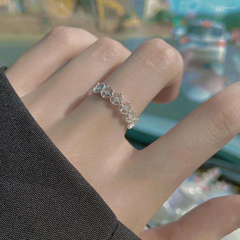 Wedding Rings Fashion Cross Square Ring For Women Geometric Flashing Kpop Wild Temperament Hollow Adjustable Finger Jewelry Gift 
Wedding Rings Fashion Cross Square Ring For Women Geometric Flashing Kpop Wild Temperament Hollow Adjustable Finger Jewelry Gift