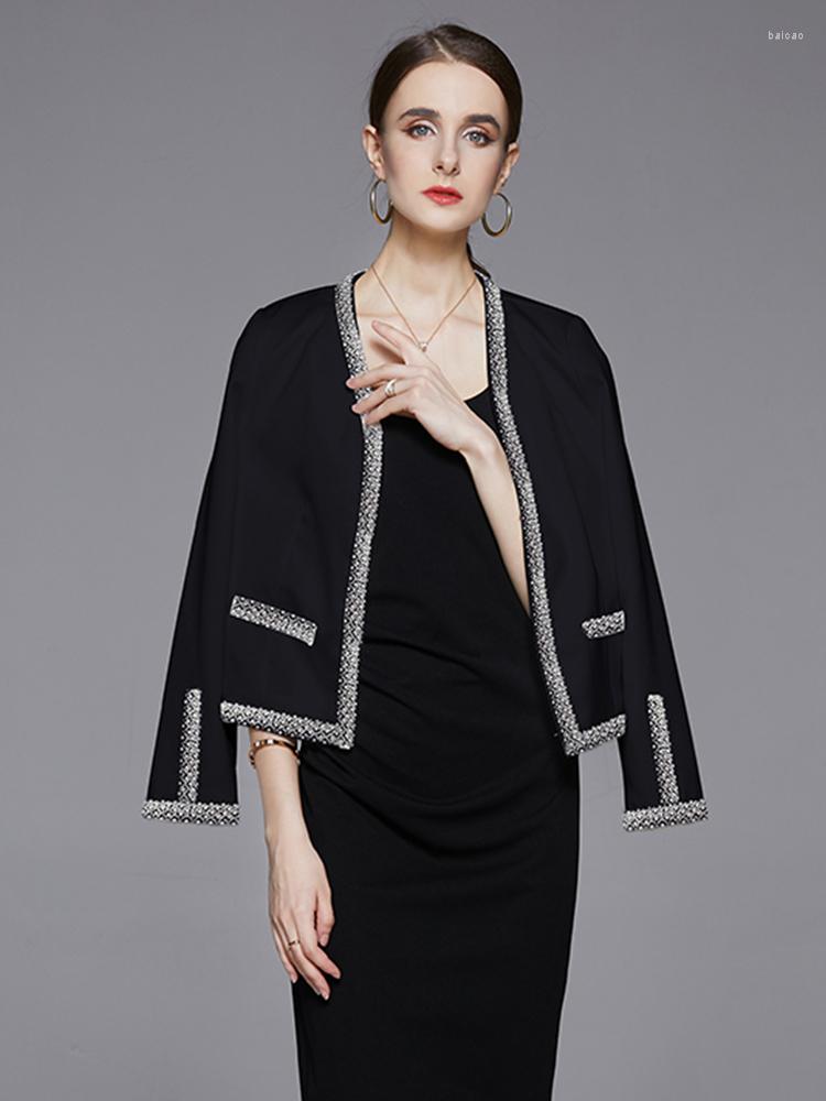 Women' Jackets Banulin Women Jacket 2022 Clothes Winter Black White Beading Long Sleeve Ladies Womens And Coats
Women' Jackets Banulin Women Jacket 2022 Clothes Winter Black White Beading Long Sleeve Ladies Womens And Coats