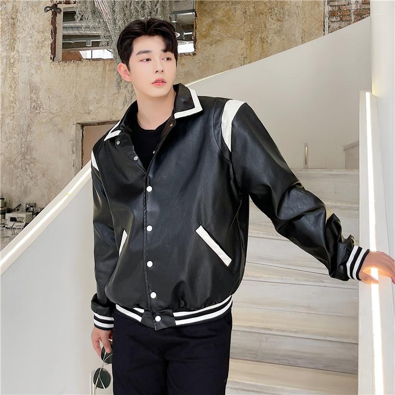 Men's Jackets Men Wide Shoulder Black And White Loose Casual Leather Jacket Man Women Streetwear Vintage Short Coat Unisex Overcoat
Men's Jackets Men Wide Shoulder Black And White Loose Casual Leather Jacket Man Women Streetwear Vintage Short Coat Unisex Overcoat