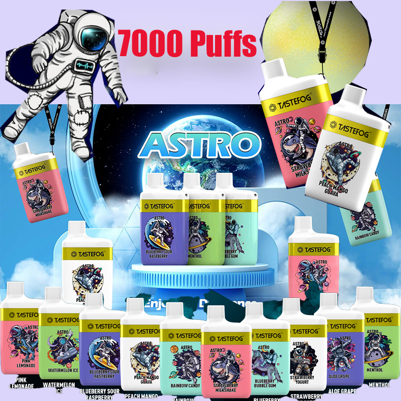 TASTEFOG ASTRO 7000 PUFFS Disposable Vape 2% 5% Electronic Cigarette 650Mah Rechargeable Battery 16Ml Capacity Prefilled Pod Device VS Bar Bc5000 E-Bar
TASTEFOG ASTRO 7000 PUFFS Disposable Vape 2% 5% Electronic Cigarette 650Mah Rechargeable Battery 16Ml Capacity Prefilled Pod Device VS Bar Bc5000 E-Bar