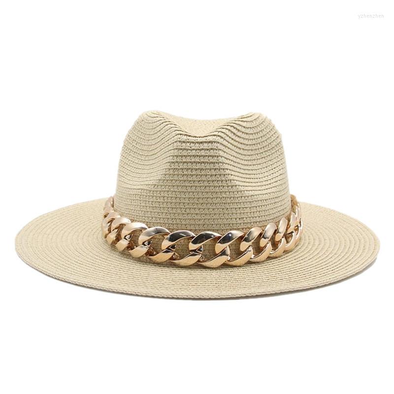 Berets Hats For Women Hat Sun Straw Panama Gold Chain Belt Men Spring Black Khaki Beach Casual Summer Sombrero Hombre, White-silver
Berets Hats For Women Hat Sun Straw Panama Gold Chain Belt Men Spring Black Khaki Beach Casual Summer Sombrero Hombre, White-silver