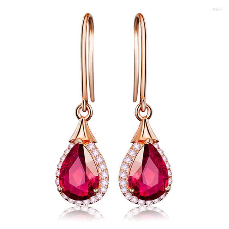Dangle Earrings 925 Temperament Pigeon Blood Red Rose Ruby Color Treasure Drop-shaped Plated 18K Gold Jewelry For Women Gift
Dangle Earrings 925 Temperament Pigeon Blood Red Rose Ruby Color Treasure Drop-shaped Plated 18K Gold Jewelry For Women Gift