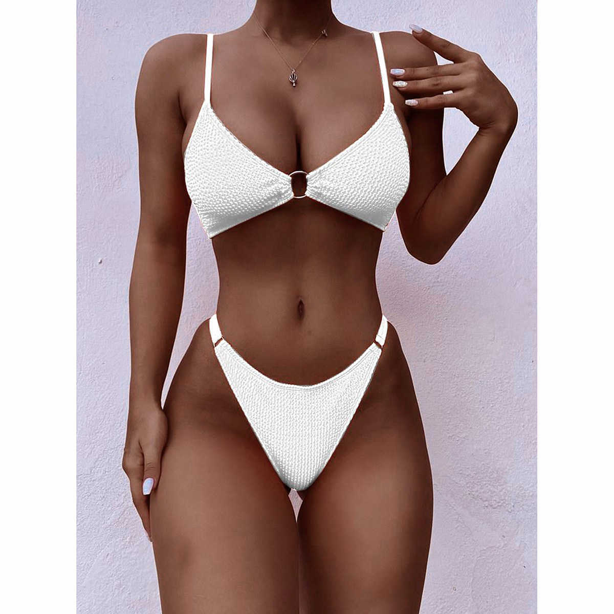 Bras Sets 2021 Sexy Women Swimsuit Swimwear Female High Waist Bikinis Brazilian Solid Thong Bikini set Bathing Suit T221206, Lz22403
Bras Sets 2021 Sexy Women Swimsuit Swimwear Female High Waist Bikinis Brazilian Solid Thong Bikini set Bathing Suit T221206, Lz22403