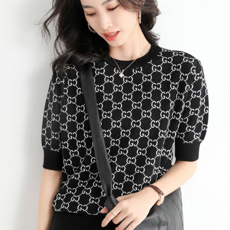 2023 Women' Knits & Tees Fashion GGity new Women Knitted T-shirts Luxury Designer Letter Pullover Casual Tops
2023 Women' Knits & Tees Fashion GGity new Women Knitted T-shirts Luxury Designer Letter Pullover Casual Tops