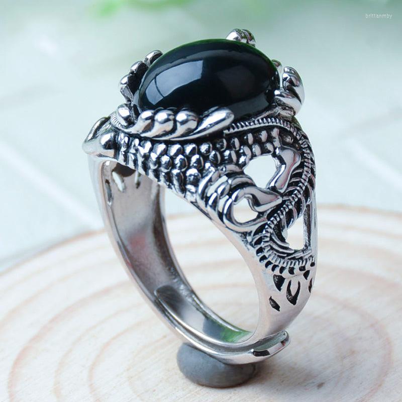 Cluster Rings Real S925 Silver Inlaid Authentic Natural Ink Sapphire Ring Male Faucet For Man And Woman Adjusting
Cluster Rings Real S925 Silver Inlaid Authentic Natural Ink Sapphire Ring Male Faucet For Man And Woman Adjusting