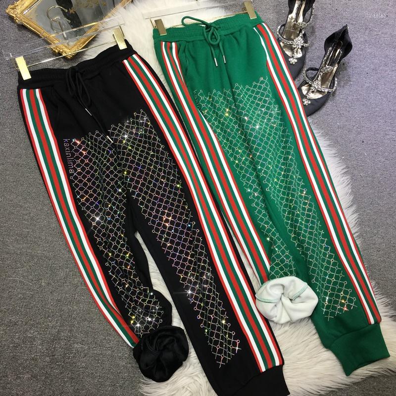 Women's Pants Thicken Fleece Women Sweatpants 2022 Fashion Winter Long Trousers Elastic Waist Sparkling Drilling Casual Harem, Black
Women's Pants Thicken Fleece Women Sweatpants 2022 Fashion Winter Long Trousers Elastic Waist Sparkling Drilling Casual Harem, Black