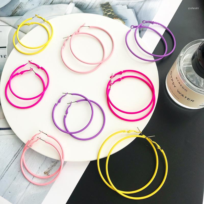 Dangle Earrings Fashion Colorful Big Smooth Circle Hoop Purple Color Brincos Simple Party Round Loop For Women Jewelry
Dangle Earrings Fashion Colorful Big Smooth Circle Hoop Purple Color Brincos Simple Party Round Loop For Women Jewelry