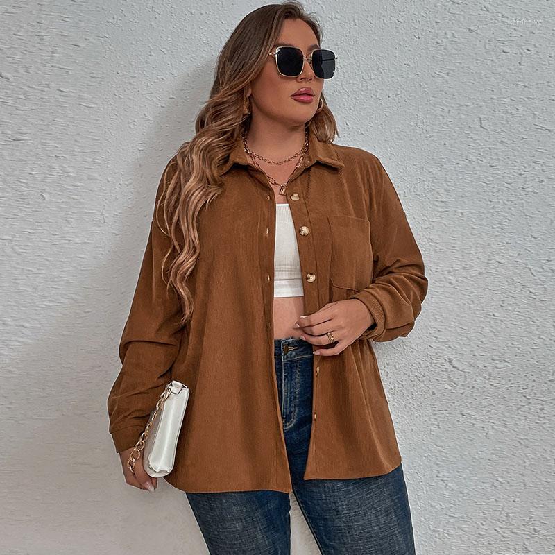 Outerwear Plus Size Outwears 2022 Women Fashion Long Sleeve Corduroy Shirt Coat Vintage Buttons Loose Outwear Large Pocket Clothing, Auburn
Outerwear Plus Size Outwears 2022 Women Fashion Long Sleeve Corduroy Shirt Coat Vintage Buttons Loose Outwear Large Pocket Clothing, Auburn
