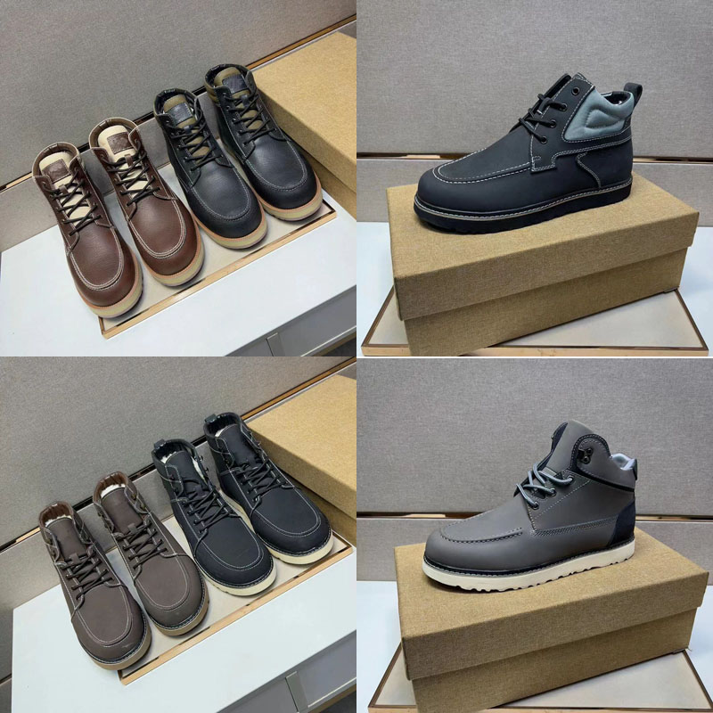 2022 designer classic Luxury High upper Snow boots U family men 100% leather cold protection wool Splice shoes winter men's waterproof thick bottom Casual boots size 44
2022 designer classic Luxury High upper Snow boots U family men 100% leather cold protection wool Splice shoes winter men's waterproof thick bottom Casual boots size 44