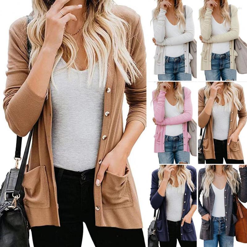 Women's Knits Autumn Thin Knitted Coat Long Sleeves Ribbed Two Pockets Spring Fall Winter Solid Color Buttons Placket Outerwear, Pink
Women's Knits Autumn Thin Knitted Coat Long Sleeves Ribbed Two Pockets Spring Fall Winter Solid Color Buttons Placket Outerwear, Pink