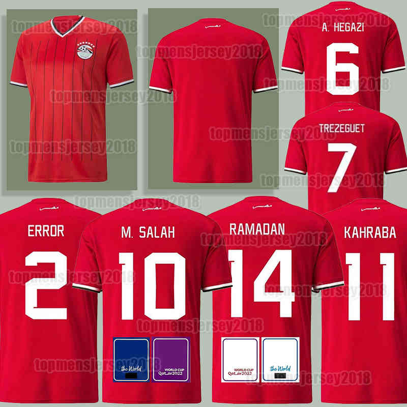 2022 2023 Egypt Soccer Jerseys 11 KAHRABA Mens 22 23 10 M.SALAH 6 A.HEGAZI 14 RAMADAN SALAH 17 ELNENY 7 TREZEGUET 2 ERROR Football Shirt Uniforms, Men (ai ji)+patch
2022 2023 Egypt Soccer Jerseys 11 KAHRABA Mens 22 23 10 M.SALAH 6 A.HEGAZI 14 RAMADAN SALAH 17 ELNENY 7 TREZEGUET 2 ERROR Football Shirt Uniforms, Men (ai ji)+patch