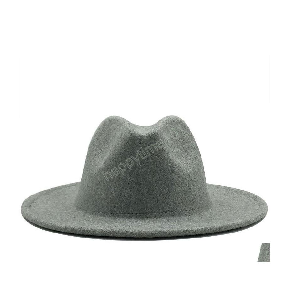 Wide Brim Hats Bucket Hats High Quality Fashion Woolen Winter Vintage Women Fedora Caps Female Felt Hats Summer Spring Wool Top Ja Dhgin
Wide Brim Hats Bucket Hats High Quality Fashion Woolen Winter Vintage Women Fedora Caps Female Felt Hats Summer Spring Wool Top Ja Dhgin