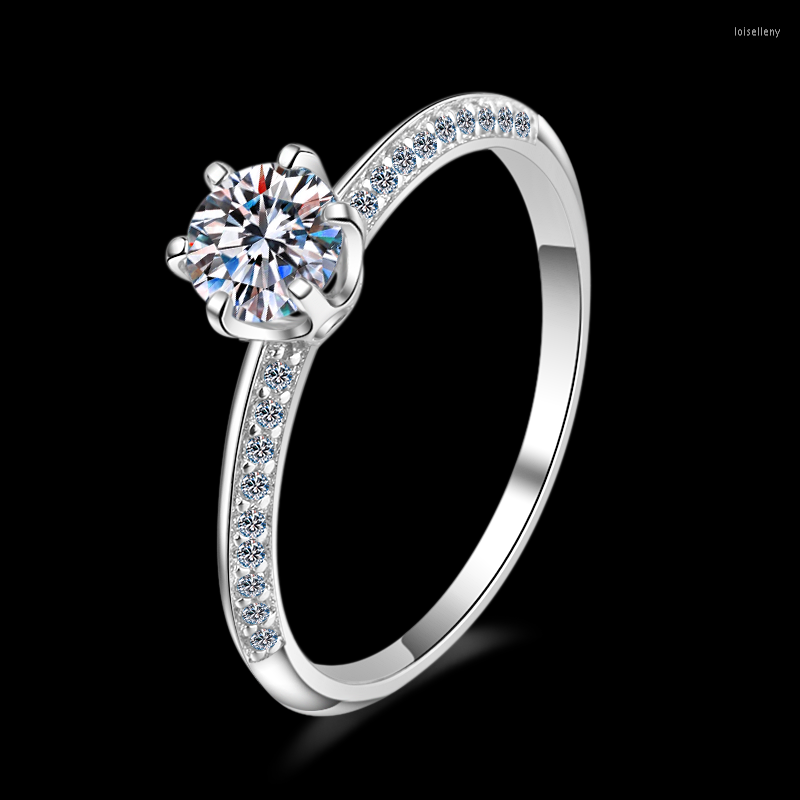 Cluster Rings Passed Diamond Test Excellent Moissanite Ring 925 Sterling Silver Perfect Cut 0.5 Ct Gem Flat Drill Fashion Wedding Luxury
Cluster Rings Passed Diamond Test Excellent Moissanite Ring 925 Sterling Silver Perfect Cut 0.5 Ct Gem Flat Drill Fashion Wedding Luxury