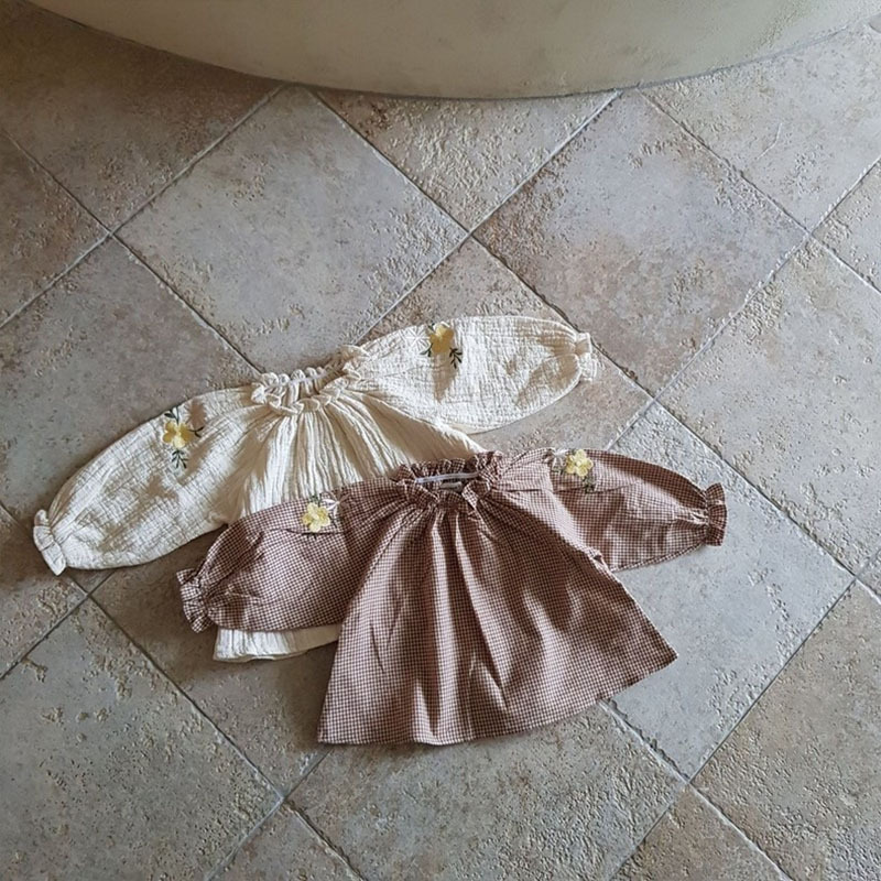 INS Baby kids girls flowers embroidery shirt tolddler kids plaid puff sleeve Blouses 2023 spirng children cotton princess tops 0-2T A9462
INS Baby kids girls flowers embroidery shirt tolddler kids plaid puff sleeve Blouses 2023 spirng children cotton princess tops 0-2T A9462