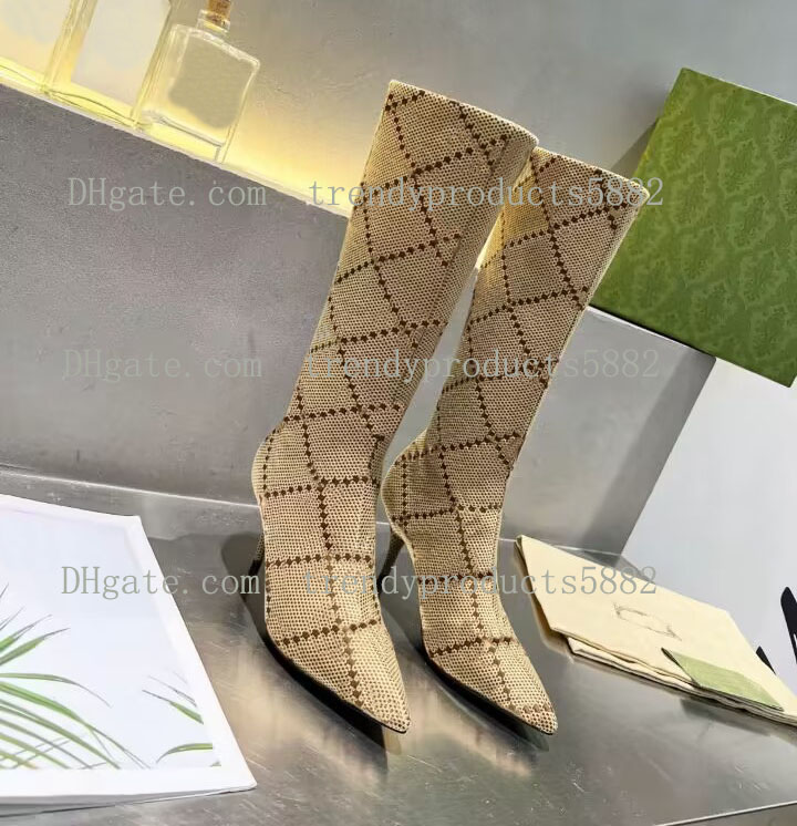 Long Women's Designer Boots Fashion Canvas Embroidery Letter Leather High Heels 7cm Luxury Show Party Wedding Dress Short Shoes Size 35-41, 8 inches
Long Women's Designer Boots Fashion Canvas Embroidery Letter Leather High Heels 7cm Luxury Show Party Wedding Dress Short Shoes Size 35-41, 8 inches