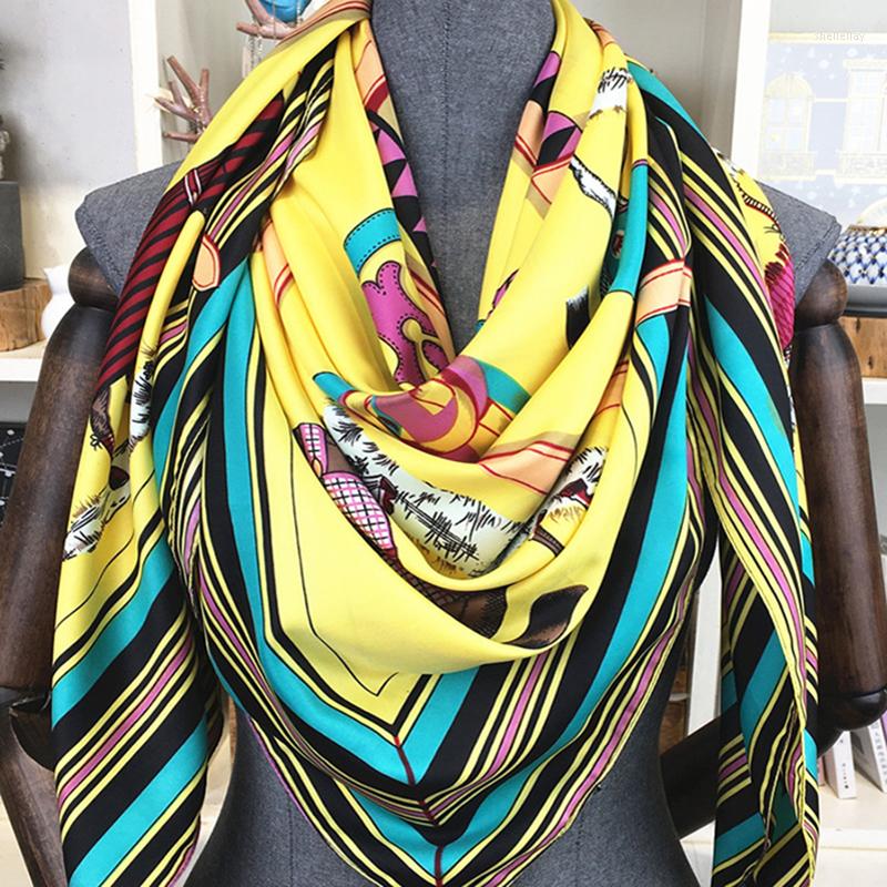 Scarves 130 130cm Fashion Bandana Women Scarf Hijab Twill Silk Shawls For Ladies Foulard Square Wraps
Scarves 130 130cm Fashion Bandana Women Scarf Hijab Twill Silk Shawls For Ladies Foulard Square Wraps