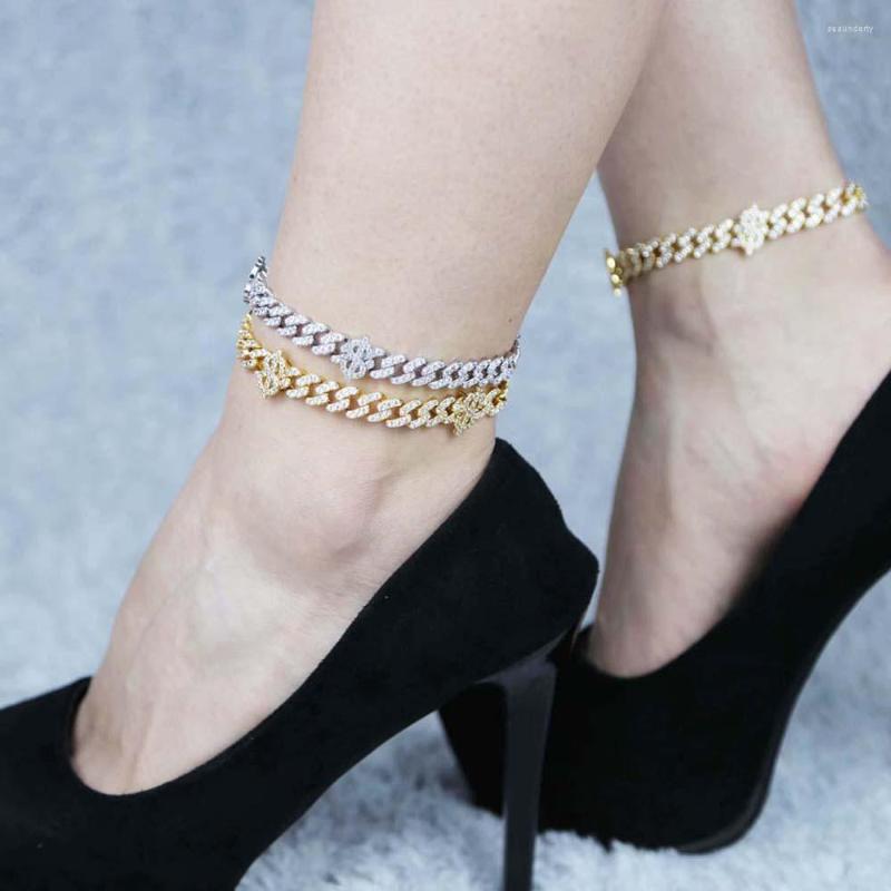 Anklets 10MM CZ Cuba Chain Dollar Gold Silver Color Hip Hop Sign Charm Anklet For Women Jewelry 2022
Anklets 10MM CZ Cuba Chain Dollar Gold Silver Color Hip Hop Sign Charm Anklet For Women Jewelry 2022