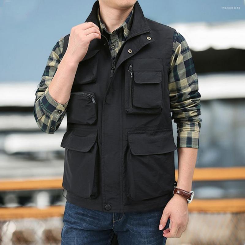 Men's Vests Waistcoat Vest Jacket Men Multi-Pocket Classic Male Sleeveless Coat Outdoor Pographer Fishing Jackets 4XL Travel Clothes, Black
Men's Vests Waistcoat Vest Jacket Men Multi-Pocket Classic Male Sleeveless Coat Outdoor Pographer Fishing Jackets 4XL Travel Clothes, Black