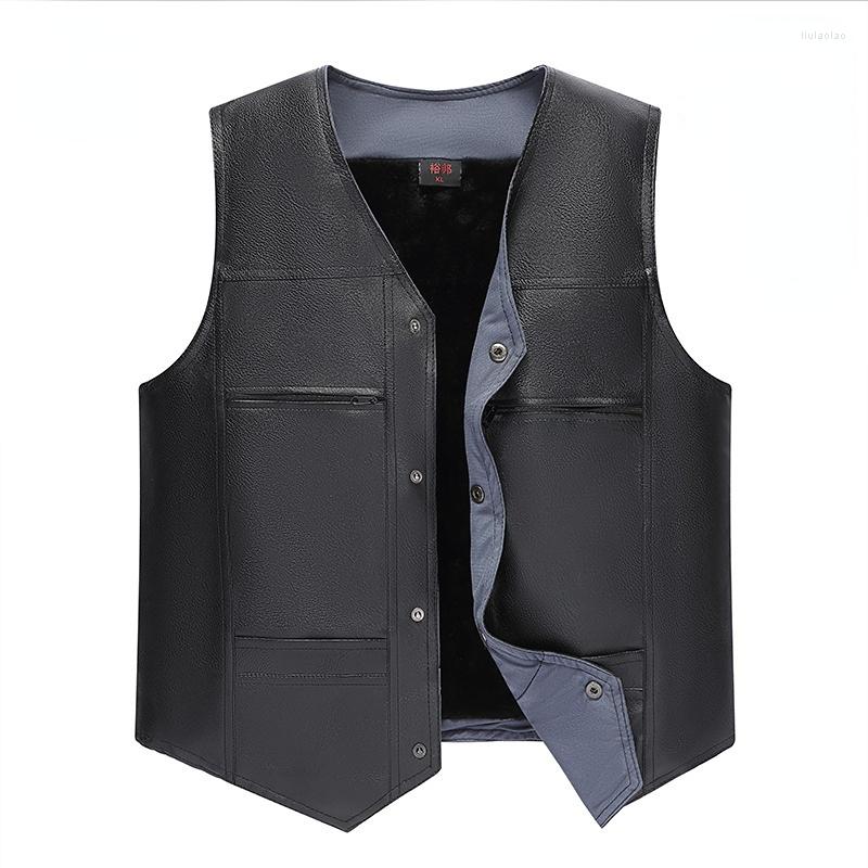 Men's Vests Mens Casual Black Faux Leather Vest Business Thick Warm Winter Button Up Sleeveless PU Jacket Oversize Boys Outerwear 3xl 4xl
Men's Vests Mens Casual Black Faux Leather Vest Business Thick Warm Winter Button Up Sleeveless PU Jacket Oversize Boys Outerwear 3xl 4xl