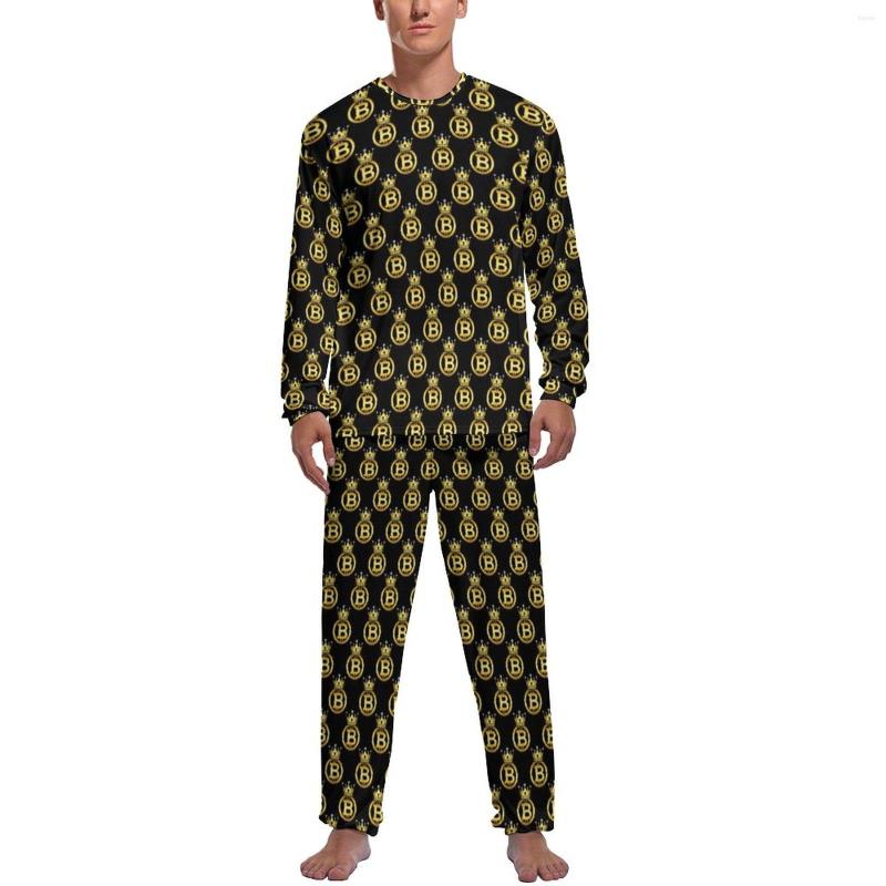 Men' Sleepwear Gold Crown Pajamas Men Cryptocurrency Coin Trendy Nightwear Spring Long Sleeve 2 Pieces Casual Custom Pajama Sets, Style-19
Men' Sleepwear Gold Crown Pajamas Men Cryptocurrency Coin Trendy Nightwear Spring Long Sleeve 2 Pieces Casual Custom Pajama Sets, Style-19