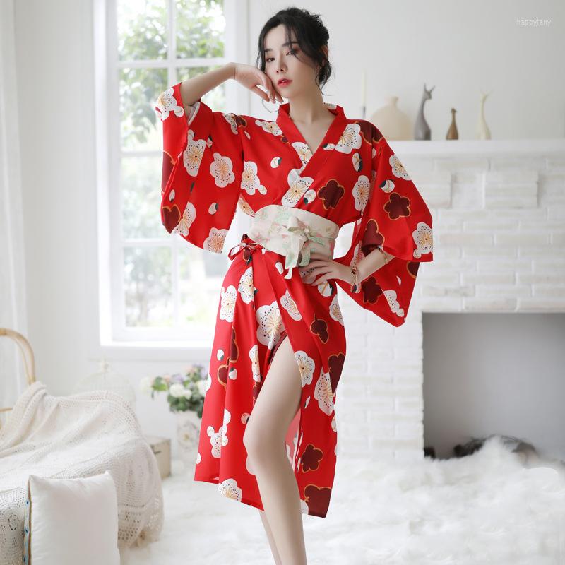 Women's Sleepwear Sexy Female Japanese Long-sleeved Cardigan Bathrobe Corset Summer Long Kimono Home Nightdress Robe Suit, Red
Women's Sleepwear Sexy Female Japanese Long-sleeved Cardigan Bathrobe Corset Summer Long Kimono Home Nightdress Robe Suit, Red