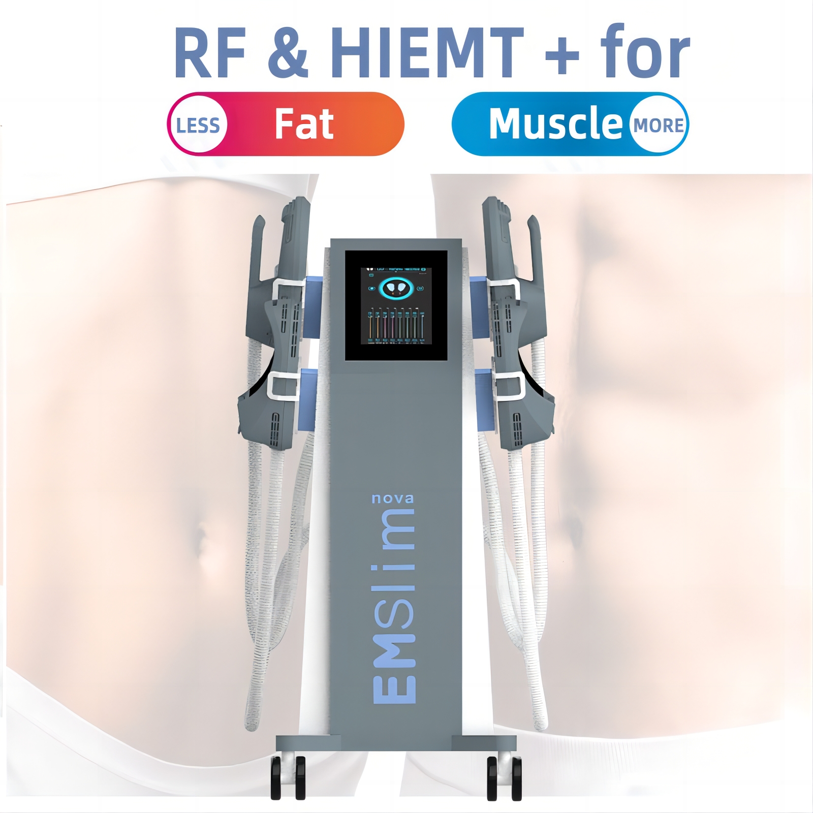 2022 Muscle Stimulator electromagnetic shaping EMslim nova HI-EMT NEO with RF Muscle Trainer slimming machine 2/4 handles for arms and thigh fat burning equipment
2022 Muscle Stimulator electromagnetic shaping EMslim nova HI-EMT NEO with RF Muscle Trainer slimming machine 2/4 handles for arms and thigh fat burning equipment