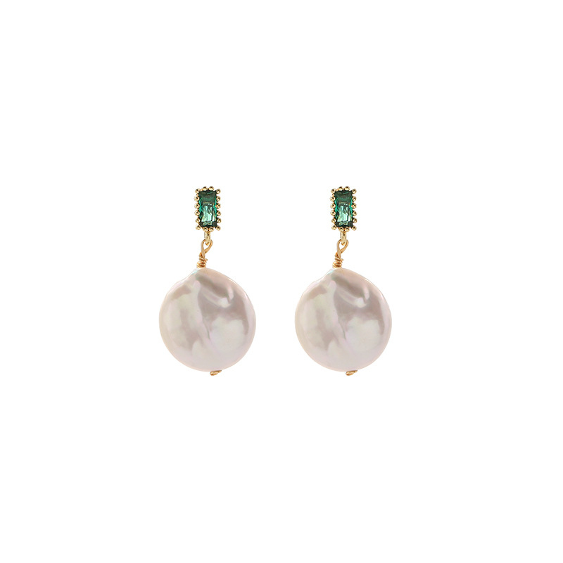 Baroque Vintage Freshwater Pearl Charm Earrings 925 Sterling Silver Post Earring for Women