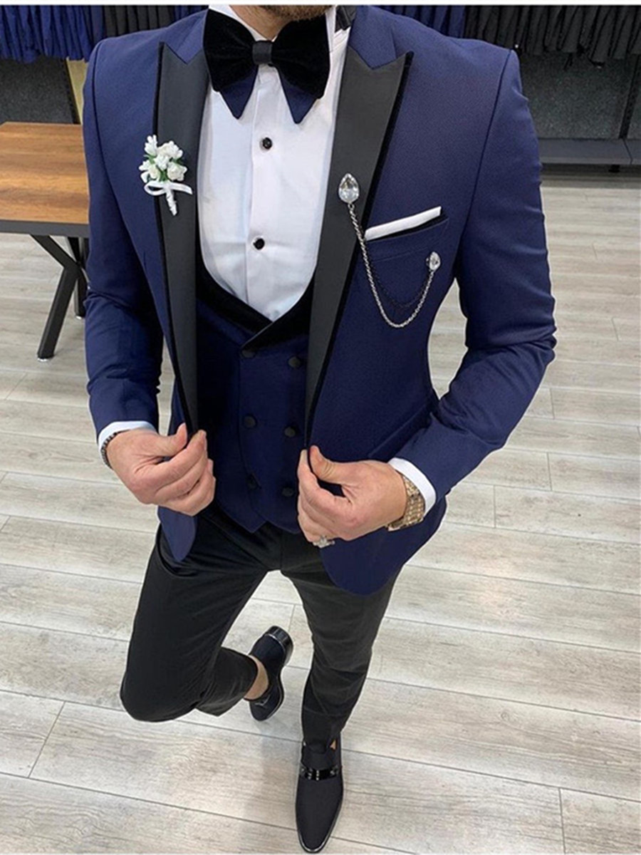 Handsome One Button Groomsmen Peak Lapel Groom Tuxedos Mens Wedding Dress Man Jacket Blazer Prom Dinner suits Jacket Pants Tie Vest W1087, Same as image
Handsome One Button Groomsmen Peak Lapel Groom Tuxedos Mens Wedding Dress Man Jacket Blazer Prom Dinner suits Jacket Pants Tie Vest W1087, Same as image