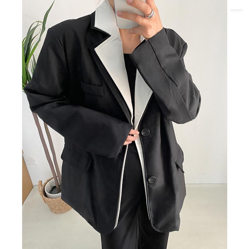 Women's Suits SuperAen Korean Design Suit Coat Black And White Contrast Double Collar Loose Casual Streetwear Fashion Blazer
Women's Suits SuperAen Korean Design Suit Coat Black And White Contrast Double Collar Loose Casual Streetwear Fashion Blazer