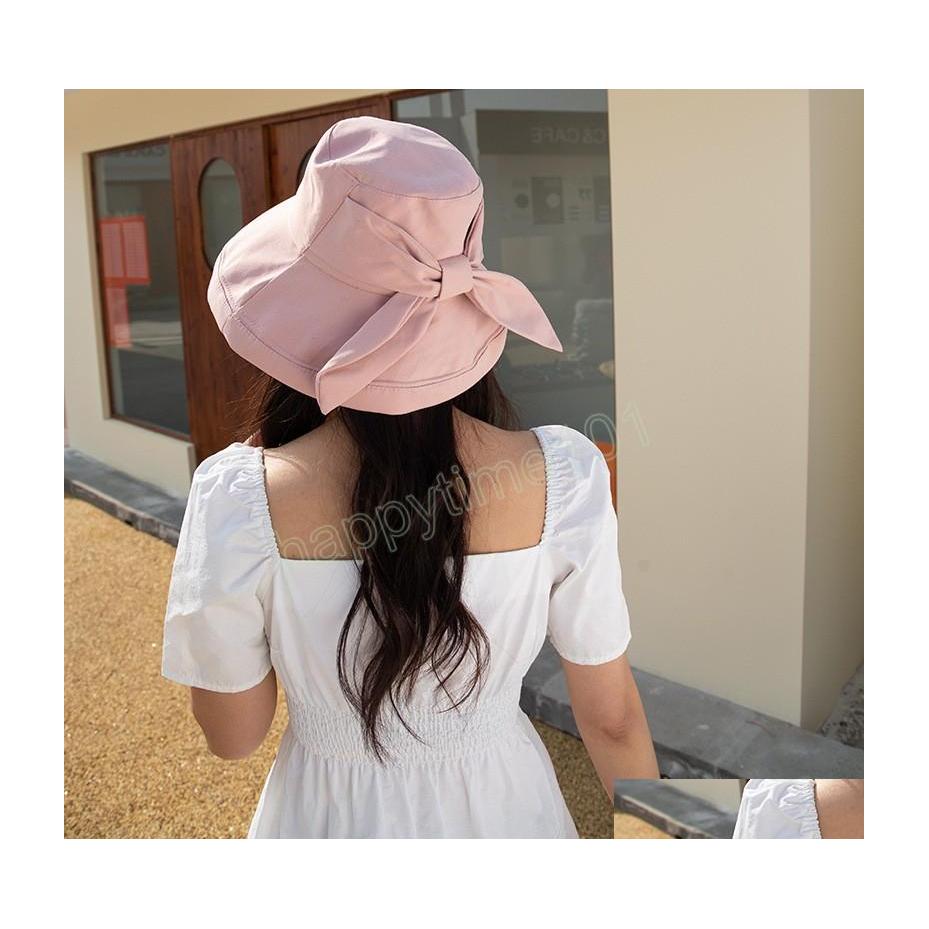 Wide Brim Hats Bucket Hats Summer Women Bucket Hat Solid Color Big Bows Outdoor Sun Hats Ladies Beach Wide Brim Panama Cap Drop De Dha6S
Wide Brim Hats Bucket Hats Summer Women Bucket Hat Solid Color Big Bows Outdoor Sun Hats Ladies Beach Wide Brim Panama Cap Drop De Dha6S
