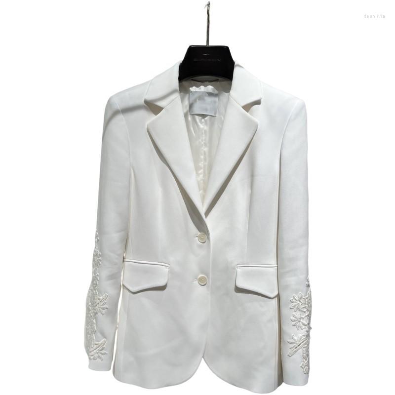 Women' Suits Autumn Simple Atmospheric Tassel Sleeve Embroidery Design Classic White Heavy The Flat Collar
Women' Suits Autumn Simple Atmospheric Tassel Sleeve Embroidery Design Classic White Heavy The Flat Collar