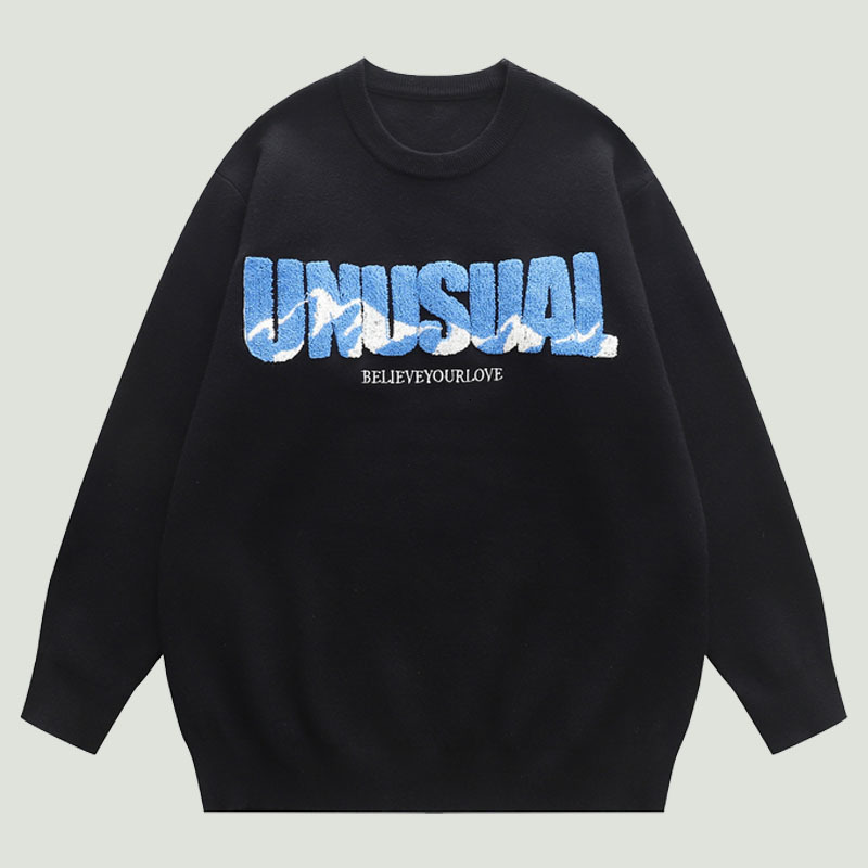 Men's Sweaters Oversized O-Neck Knitted Sweater Mens Japanese Letter Embroidery Jumper Autumn Hip Hop Harajuku Casual Loose Pullover Unisex 221206, Black
Men's Sweaters Oversized O-Neck Knitted Sweater Mens Japanese Letter Embroidery Jumper Autumn Hip Hop Harajuku Casual Loose Pullover Unisex 221206, Black