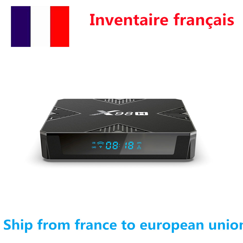 Ship From france X98H Smart TV Box Android 12 Allwinner H618 WIFI6 100M Lan 2G 16G and 4G 32G