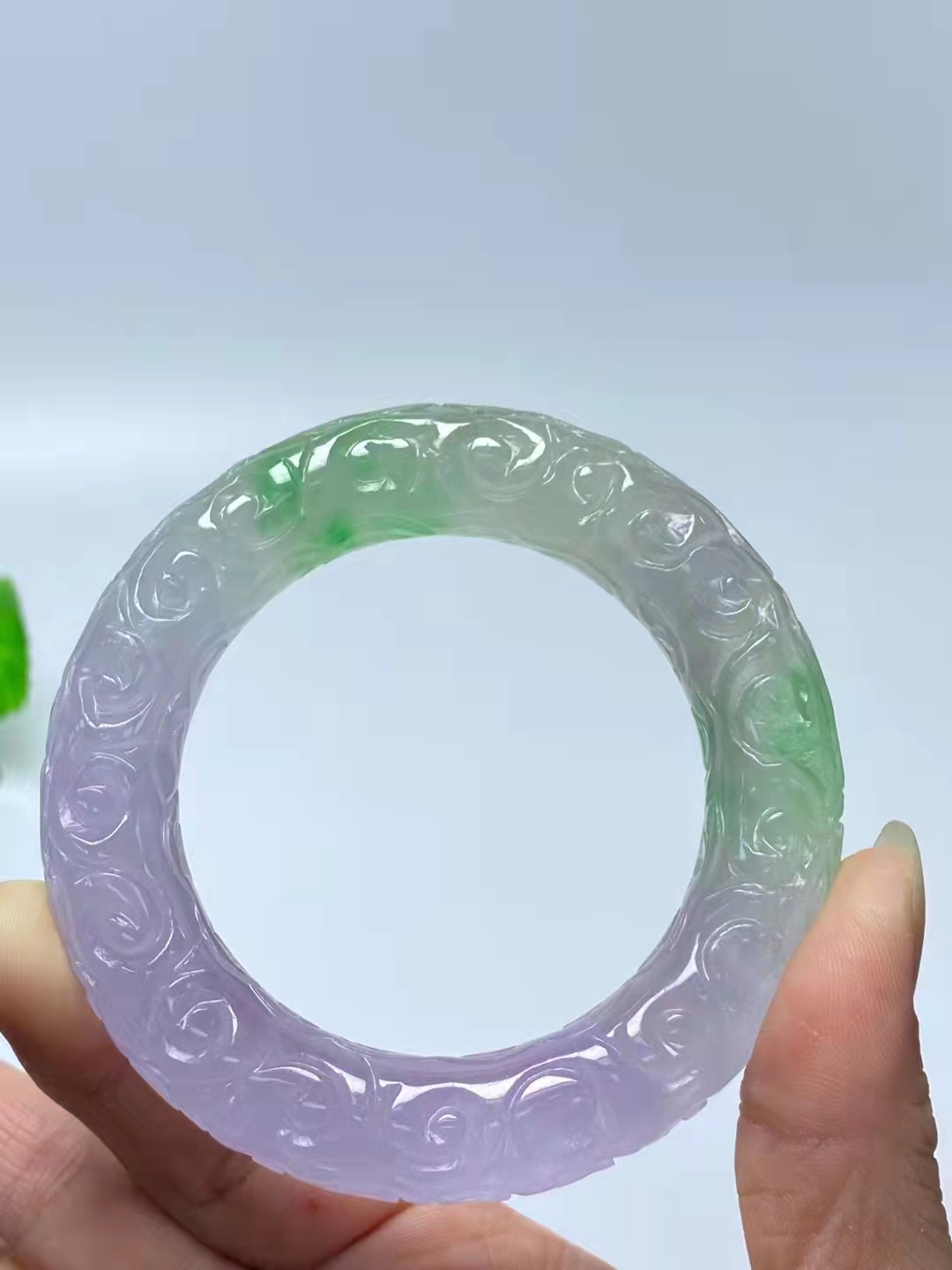 Class A Myanmar Jadeite bangles High Ice Light green floating purple Round Bar Bracelet Noble Atmosphere Handring Fine Jewelry
Class A Myanmar Jadeite bangles High Ice Light green floating purple Round Bar Bracelet Noble Atmosphere Handring Fine Jewelry