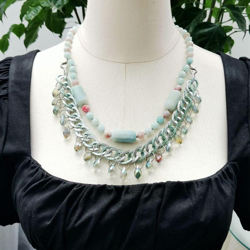 Choker Lii Ji Real Stone Green Necklace Amazonite Agates Crystal 60cm Sratement Women Jewelry Gift
Choker Lii Ji Real Stone Green Necklace Amazonite Agates Crystal 60cm Sratement Women Jewelry Gift