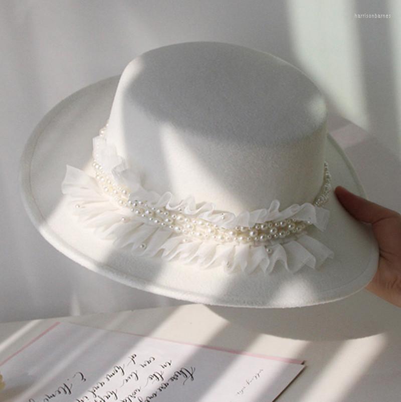 Berets 202211-shi Drop Winter Independent Design Lace Pearl Webbing White Polyester Lady Fedoras Cap Women Panama Jazz Hat, White 1
Berets 202211-shi Drop Winter Independent Design Lace Pearl Webbing White Polyester Lady Fedoras Cap Women Panama Jazz Hat, White 1